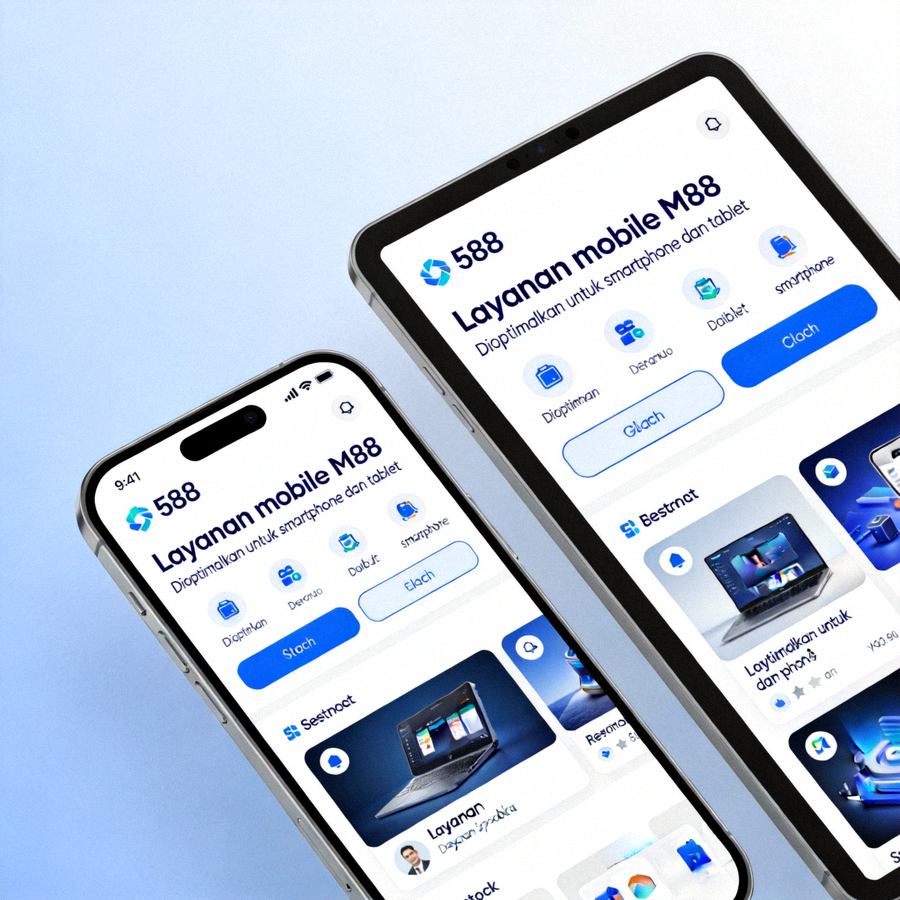 Layanan mobile M88 yang dioptimalkan untuk smartphone dan tablet