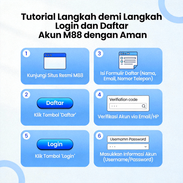 Tutorial langkah demi langkah login dan daftar akun M88 dengan aman